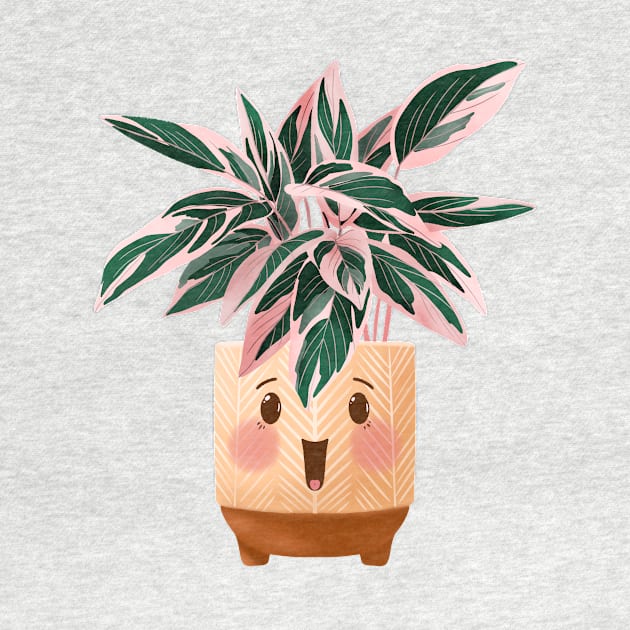 Cute Plant Illustration, Calathea Triostar Illustration by Gush Art Studio 1